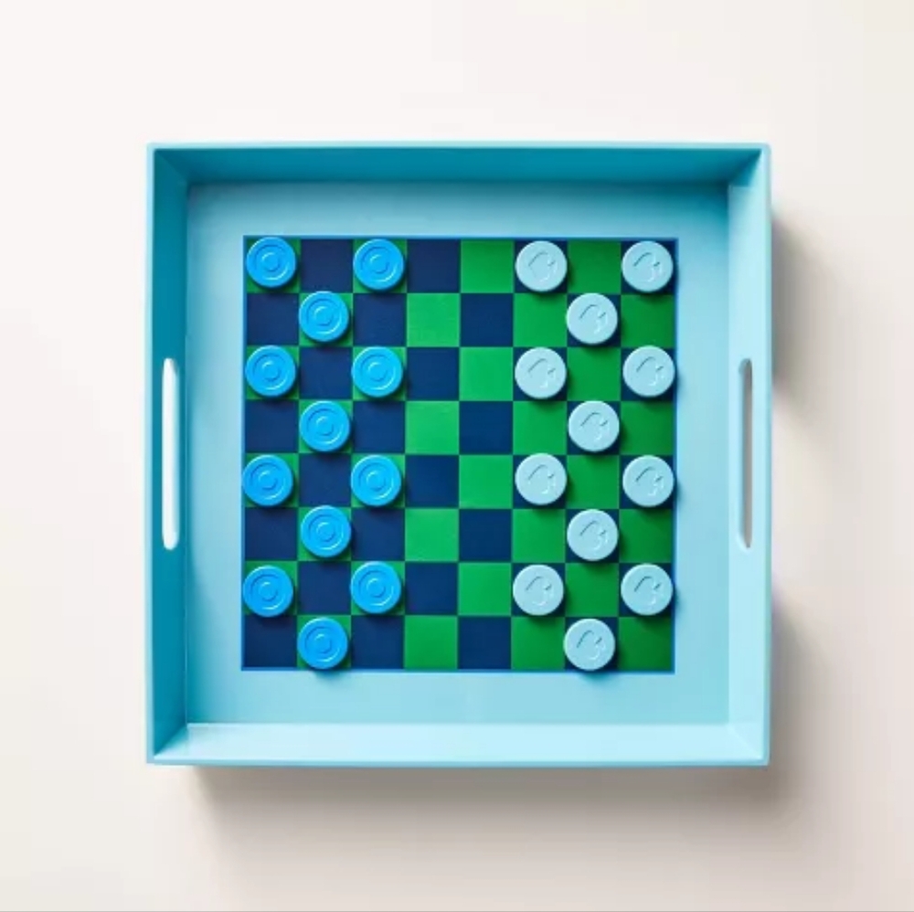 Rare Kate Spade Melamine 2-in-1 Checkers and Serve Tray Limited Edition NWT